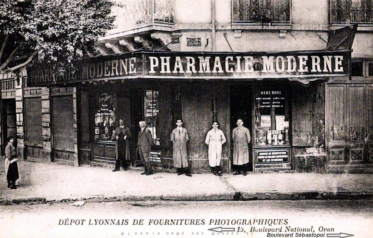 1261- Oran - Angle Bd National (Joffre) et Sebastopol - Pharmacie.jpg